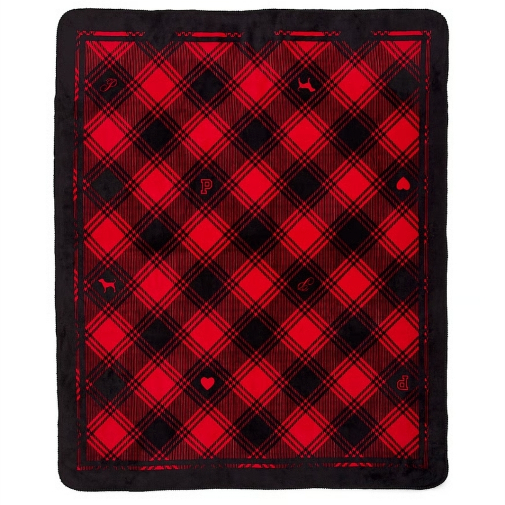 Victoria's Secret Plaid Blanket NEW